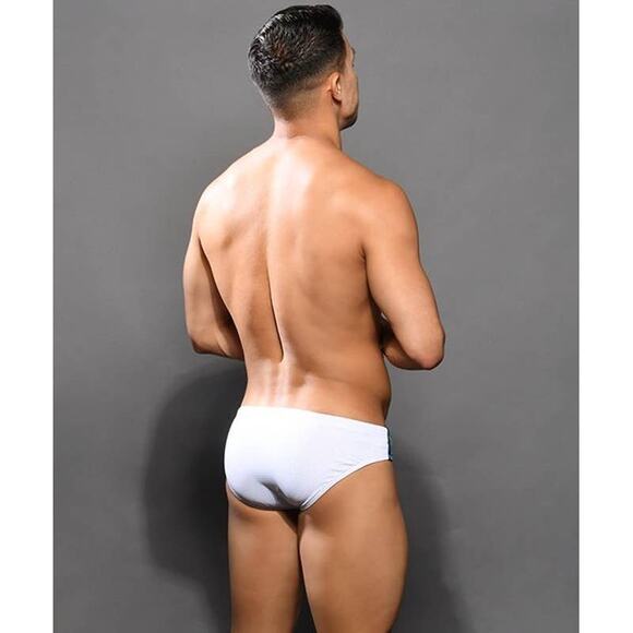 Andrew Christian Luxe Mesh Pride Bikini White Large - Picture 9 of 10